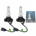 2Pcs Car LED Headlights Fog Lamps Kits High Low Beam Replace Bulbs Turbo H7 6500K 100W 12000LM 360 deg Lighting DC 9V-32V Waterproof