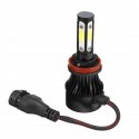 4-Side COB LED Car Headlights 9005/9006/H11 Hi-Low Beam Fog Light Bulb 6000K 120W 2Pcs