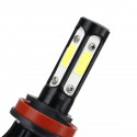 4-Side COB LED Car Headlights 9005/9006/H11 Hi-Low Beam Fog Light Bulb 6000K 120W 2Pcs