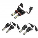 4-Side COB LED Car Headlights 9005/9006/H11 Hi-Low Beam Fog Light Bulb 6000K 120W 2Pcs