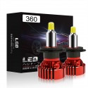 6 Sides CSP LED Car Headlights Bulbs H1 H7 H11 9005/9006 D Series 72W 9000LM 3D 360 Degree Fog Lamp 6500K White 2PCS