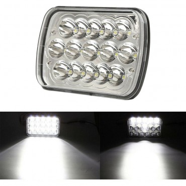 7 Inch 45W Square Headlights LED Work Lights Waterproof Hi-Lo Sealed Beam For Jeep