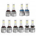 72W 8000LM COB LED Car Headlights Bulbs Fog Lamps H4 H7 H11 9005 9006 6500K White 2PCS