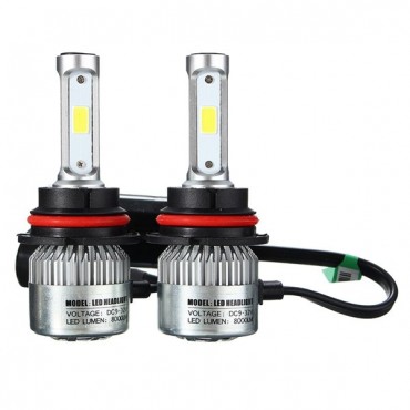 9007 H13 72W 8000LM 6500K Car COB LED Headlight Kit Hi/Lo Bulbs