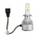 C6 COB LED H4 H7 Car Headlights 3000K Golden Yellow Bulbs H1 9005 9006 Fog Lamps 72W 7600LM