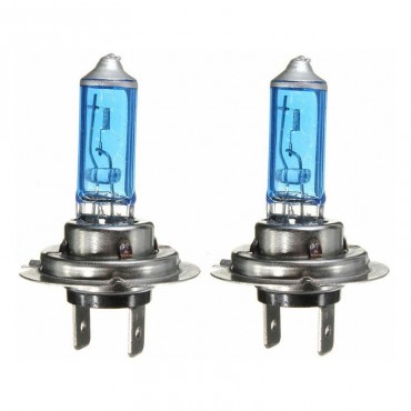 H7 Car Halogen Headlights Light Bulb Lamps 55W 12V 6300K White 2Pcs