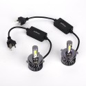 Infitary F2 Car COB LED Headlights Bulbs Fog Lamp H1 H3 H4 H7 H11 9005 9006 12V-24V 72W 8000LM 6500K White