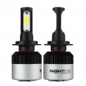 2PCS S2 COB LED Car Headlights Bulbs Fog Light H7 72W 9000LM 6500K White