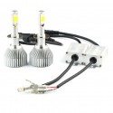 Pair 22W 6000K H1 H3 880 COB LED Hi-Lo Beam Headlight Car Upgrade Conversion Lamp Pure White