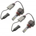 Pair 60W Turbo LED Headlight Lamp H11 H9 H8 7200LM 6000K with Wire