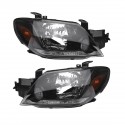 Pair Left + Right Front Head Light Lamp LED Headlights For Mitsubishi Outlander 2003-2006