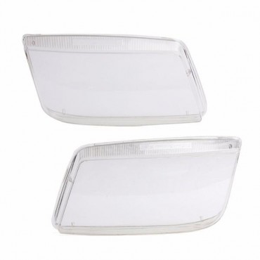 Pair Plastic Headlight Lenses Replacement fit for VW MK4 Jetta Bora 99-05