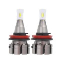 L2P Mini Car LED Headlights Bulbs H4 H7 H11/H8/H9 9005 9006 Fog Light 60W 5000LM 6000K 2PCS