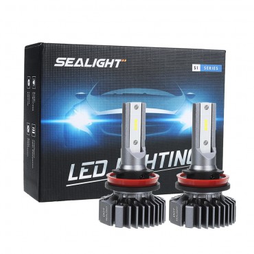 S1 Car CSP LED Headlights Bulbs H11 H4 H7 9005 9006 High Low Beam Fog Light 80W 6000LM 6000K