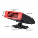 12V/24V Car Heater 360° Adjustment Heater/Cooling Fan Air Purifier Defrost Tool