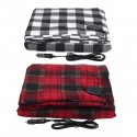 150*110CM Electric Car Blanket Heated 12V Fleece Travel Throw Blanket Warm Gift