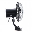 6 Inch Black 12V 24V Mini Car Air Fan Adsorption Ventilation Cooling Portable Fan