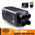 12V 8KW Diesel Air Heater Wireless Remote Control LCD Display