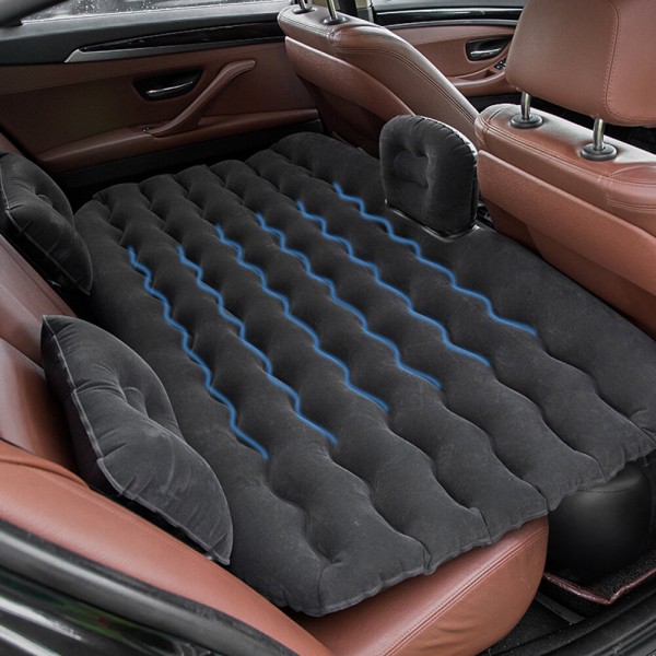 Car Air Bed Inflatable Mattress Back Seat Pads Travel Sleep with Pump For SUV