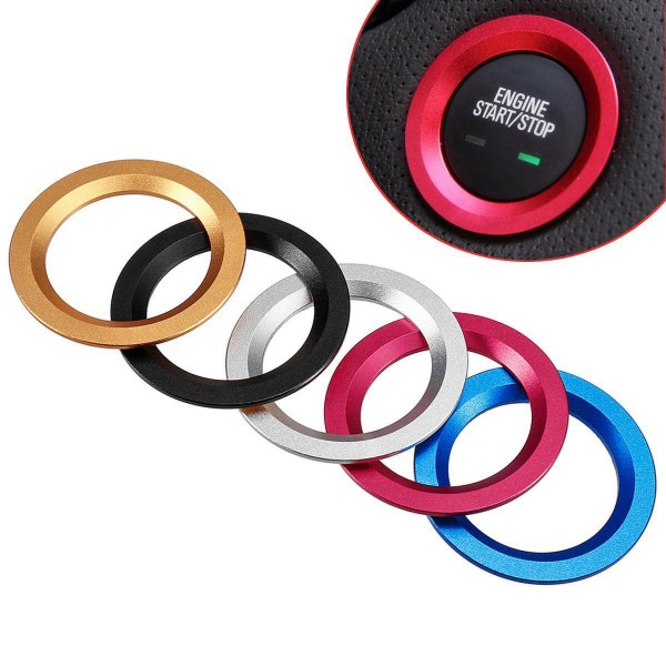 1Pcs Engine Start Button Cover Cap Decor Ring Trim Aluminum Alloy for TOYOTA/Ford/Cadillac
