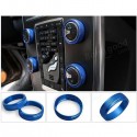 1pcs Car Alu Decorative Covers Stereo A/C Knob Circles Ring for Volvo S60 V60 XC60 S60L S80 V40