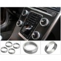 1pcs Car Alu Decorative Covers Stereo A/C Knob Circles Ring for Volvo S60 V60 XC60 S60L S80 V40