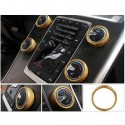 1pcs Car Alu Decorative Covers Stereo A/C Knob Circles Ring for Volvo S60 V60 XC60 S60L S80 V40