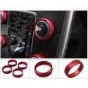 1pcs Car Alu Decorative Covers Stereo A/C Knob Circles Ring for Volvo S60 V60 XC60 S60L S80 V40