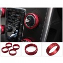 1pcs Car Alu Decorative Covers Stereo A/C Knob Circles Ring for Volvo S60 V60 XC60 S60L S80 V40