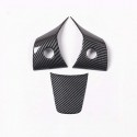 3pcs ABS Steering Wheel Cover Trim Carbon Fiber For Tesla model 3 17-19