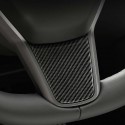 3pcs ABS Steering Wheel Cover Trim Carbon Fiber For Tesla model 3 17-19