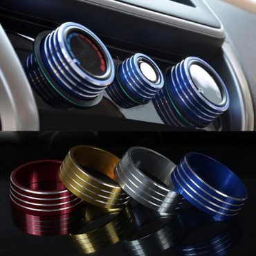 3pcs/Set Cars Alu Decoration Stereo Air Conditioning Knob Ring for Honda New City Vezel Fit XRV