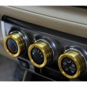 3pcs/Set Cars Alu Decoration Stereo Air Conditioning Knob Ring for Toyota YARiS L 14-15 New Vios