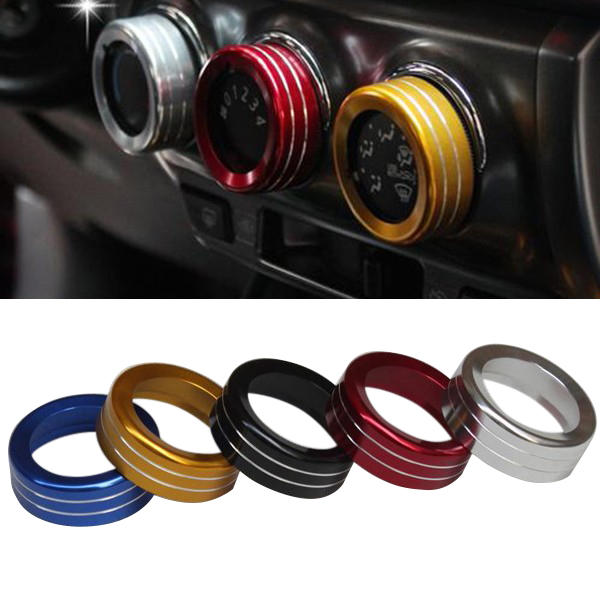 3pcs/Set Cars Alu Decoration Stereo Air Conditioning Knob Ring for Toyota YARiS L 14-15 New Vios