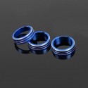 3pcs/Set Cars Alu Decoration Stereo Knob Ring Air Conditioning Knob Ring for Golf 7