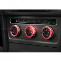 3pcs/Set Cars Alu Decoration Stereo Knob Ring Air Conditioning Knob Ring for Golf 7