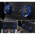 4pcs/Set Cars Alu Decoration Stereo Knob Ring Air Conditioning Knob Ring Circle for For Ford Edge
