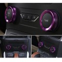 4pcs/Set Cars Alu Decoration Stereo Knob Ring Air Conditioning Knob Ring Circle for For Ford Edge