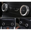 4pcs/Set Cars Alu Decoration Stereo Knob Ring Air Conditioning Knob Ring Circle for For Ford Edge