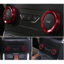 4pcs/Set Cars Alu Decoration Stereo Knob Ring Air Conditioning Knob Ring Circle for For Ford Edge