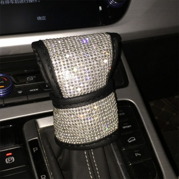 Car Shift Knob Handbrake Seatbelt Cover Bling Crystal Gear Auto Interior Decor