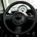 Carbon Fiber Steering Wheel Stickers Cover Trim for BMW MINI Cooper S JCWR55 R56 R57 R58 R59 R60 R61 2007-2013