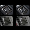 Carbon fiber pattern central control seat electric heating button decoration is suitable for Toyota Subaru BRZ Toyota 86 2013-2019