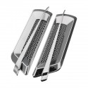 Pair Universal Silver Car Side Air Flow Vent Fender Intake Decoration Stickers