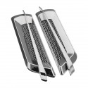 Pair Universal Silver Car Side Air Flow Vent Fender Intake Decoration Stickers