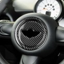 Real Carbon Fiber Steering Wheel Sticker Cover Trim For Mini Cooper R55 R56 R60
