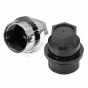 1/5/10 X 27mm Black Chrome Plastic Wheel Lug Nut Cover Cap