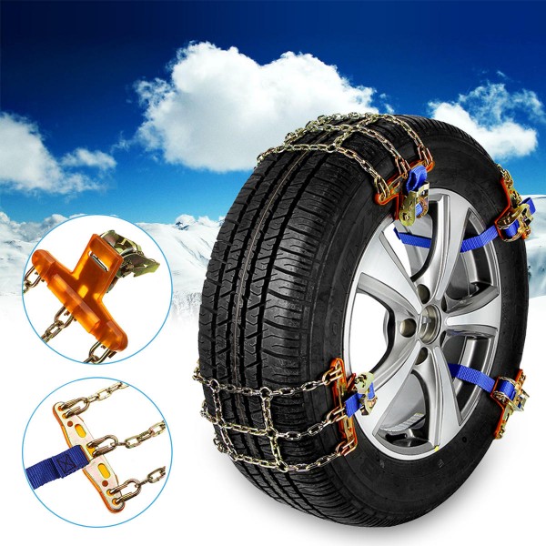 1pcs Three Horizontal Iron Car Snow Chain Skid Mud Off The General Purpose Snow Chain