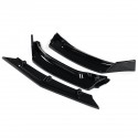 3PCS For 2014-2018 Mazda 3 Axela Painted Black Front Bumper Body Kit Spoiler Lip