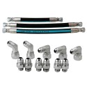 7.3L Powerstroke High Pressure Oil Pump HPOP Hoses Lines Kit & Crossover Line For Ford 1999-2003